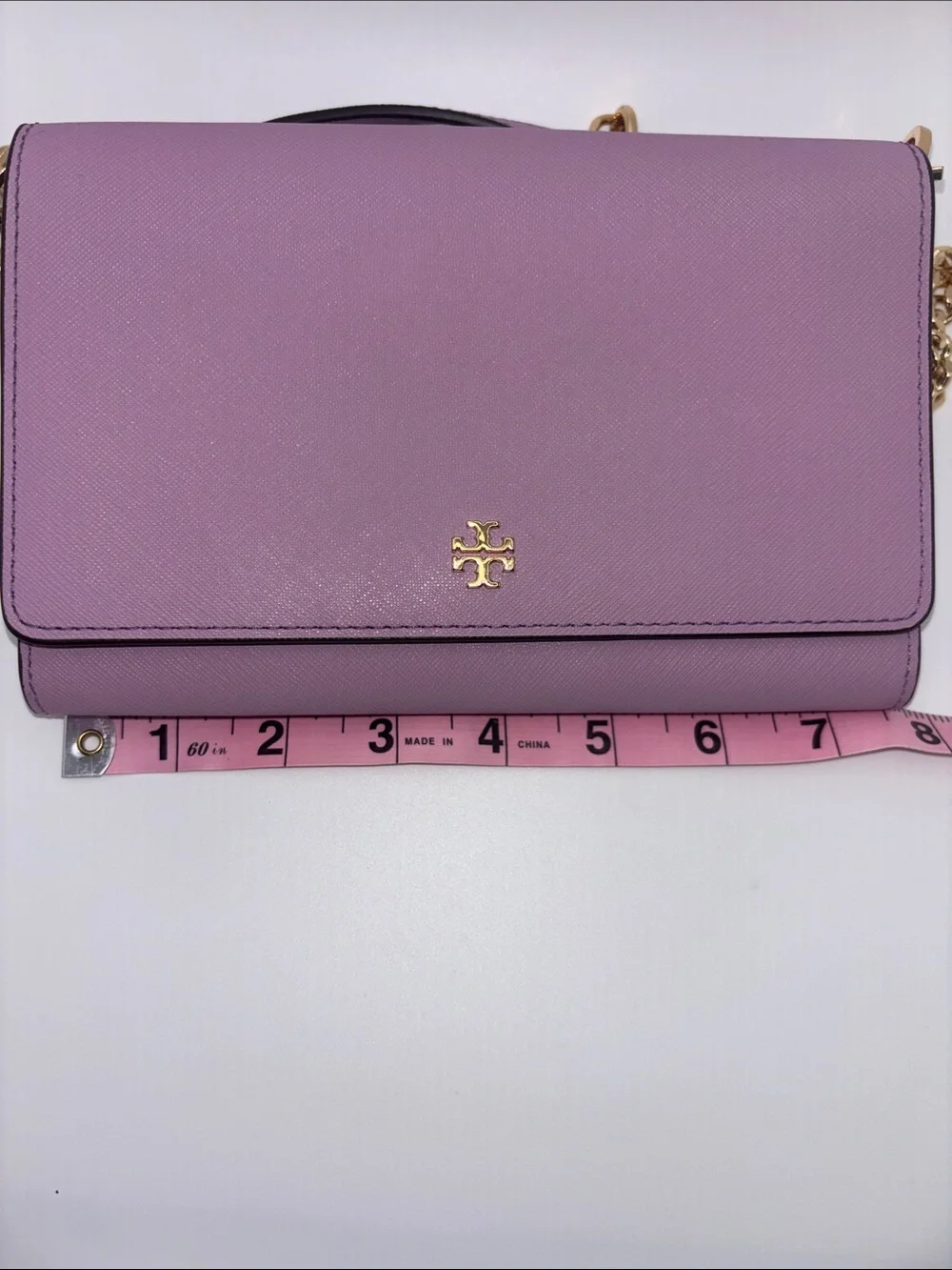 Tory Burch lavender saffiano